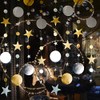 VOANZO 5Pcs Star Moon Hanging ornaments Bunting Banner Wall Ceiling