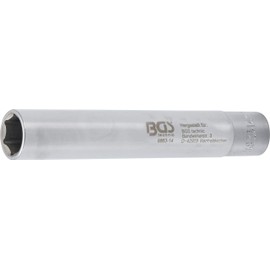 BGS 9863-14 Hexagonal Socket Spanner Insert Extra Deep Drive Square 10 mm (3/8 Inch) 14 mm