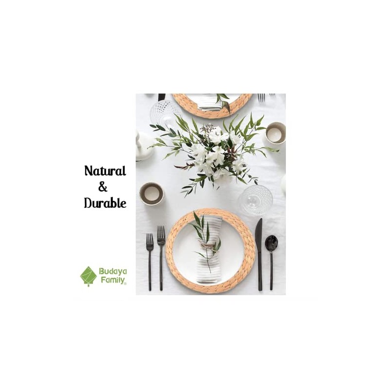 XXL Round Braided Seagrass Placemats Set of 4
