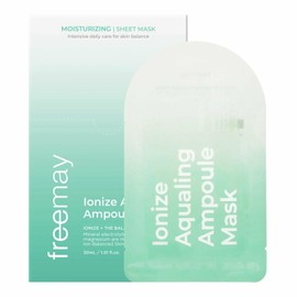 freemay Ionize Aqualing Ampoule Mask, Vegan Facial Intense Hydration Mask Helps Skin Retain Moisture, 100% Cotton Beliese Sheet, 10 Sheets