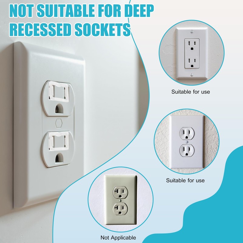 MILAKE Loose Outlet Plug Fix Secure Kit for Wobbly Wall