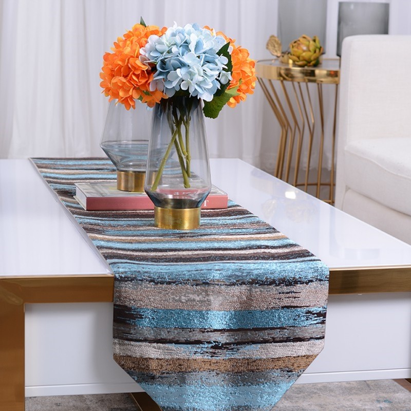 Classic European Style Table Runner Home Tablecover Decorative with Tassels