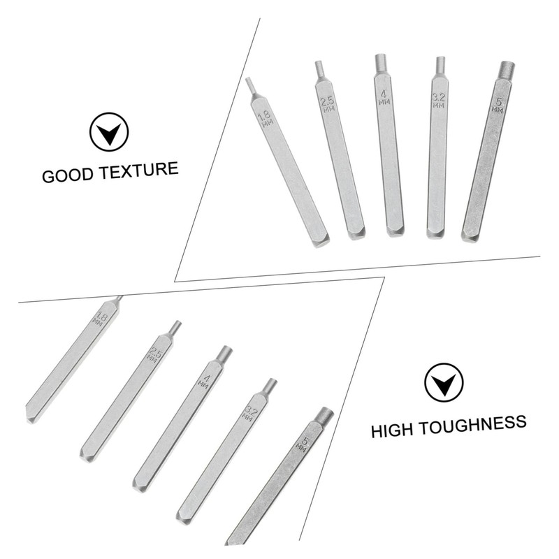 Tofficu 5pcs Jewelry Punch Stamp Tools for Crafting and Wear-Resistant