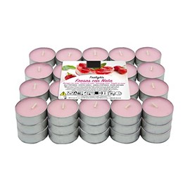 Pack of 60 Scented Tea Lights Strawberry with Cream