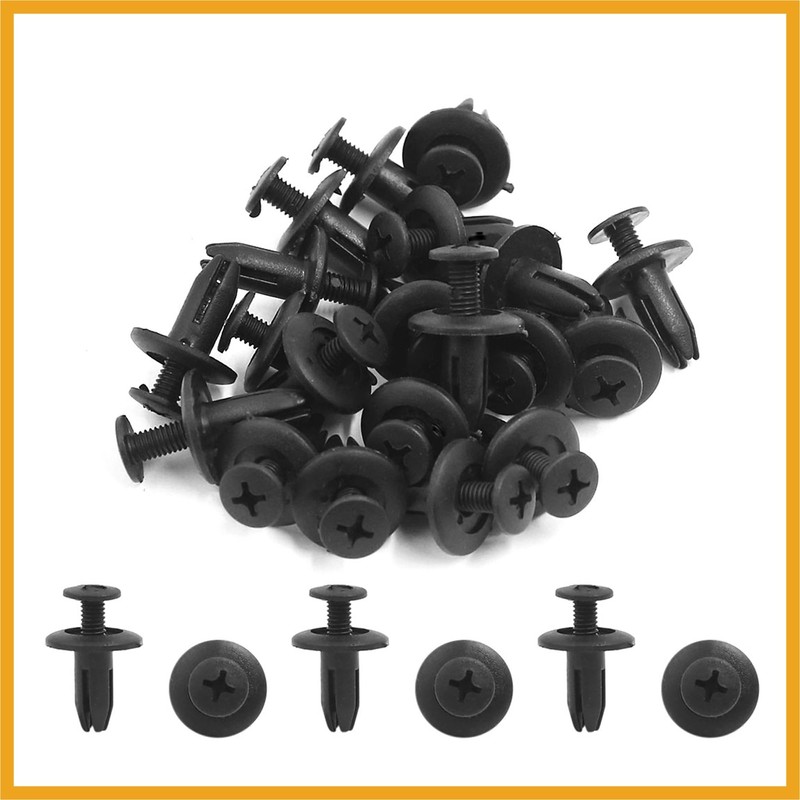 Partuto 20PCS Black Car Trim Door Panel Retainer Clips Rivet