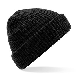 Beechfield B422 Classic Waffle Knit Beanie - Black