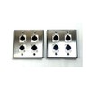 (2) Two Four XLR Double Wall Plates w/Neutrik NC3FD-L-1 Female
