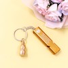 JunyiDIY Emergency Medical Alert Keychain with Whistle and Gourd Pill