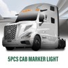 LQI 5pcs Rectangle Cab Light 6 LED Amber Top Roof