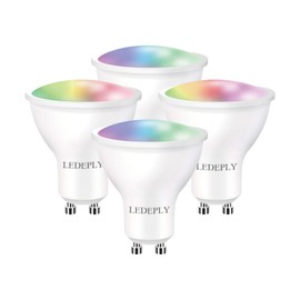 GU10 Smart Spot Light Bulb Compatible with Alexa, Google Home, SmartThings, 5W WiFi LED Track Light Bulbs, Color Changing, No Hub Required, 4 Pack