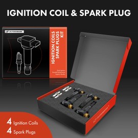 A-Premium Set of 8 Ignition Coil Pack and Iridium Spark Plugs Compatible with Suzuki Kizashi 2010-2013, Grand Vitara 2009-2013, 2.4L, Replace# 3340051K20, 3340051K51