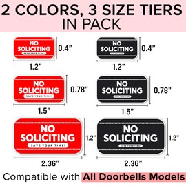6 in Pack No Soliciting Signs for Doorbells and House