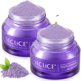 Teeth Whitening Powder, 2Pack Purple Teeth Whitening Powder, Toothpaste Power, Keep Breath Fresh, Mint Flavor