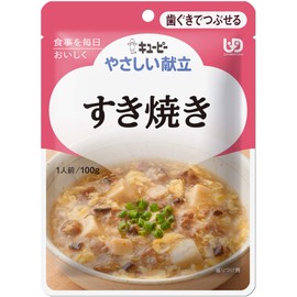 Kewpie Gentle Meal Sukiyaki, 3.5 oz (100 g) x 6 Packs (Classification 2: Crushable with Teeths)