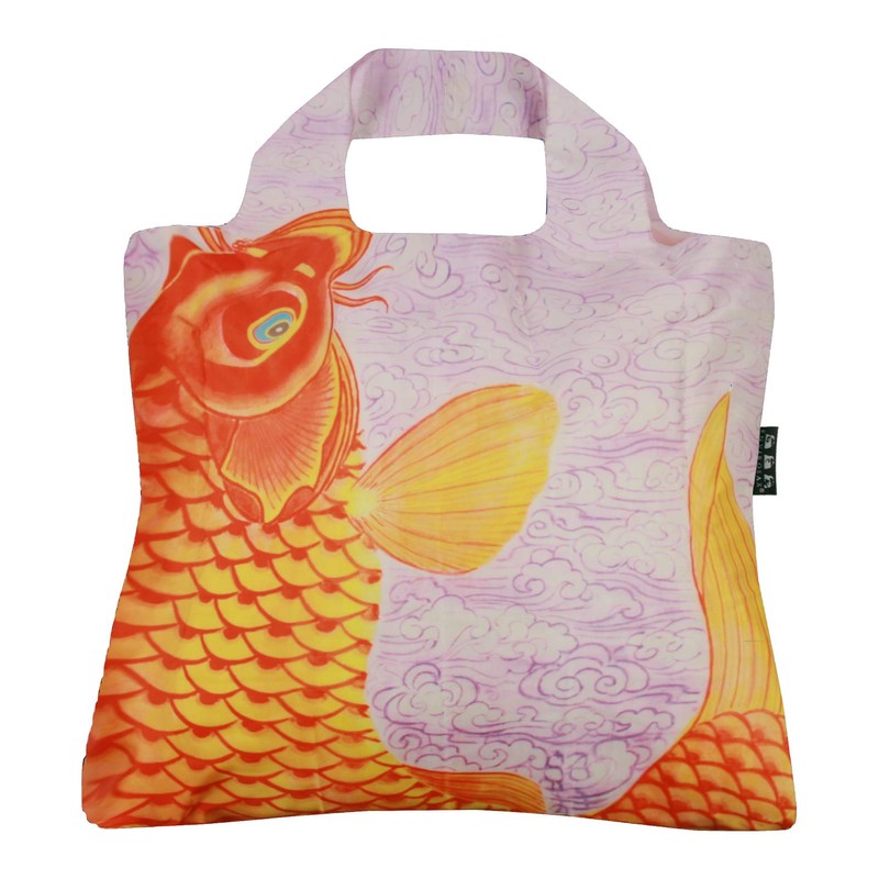 Envirosax Reusable Grocery Bags, Set of 5, Multicolored Jpanese Fish