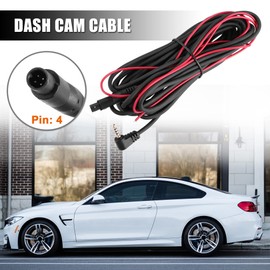 X AUTOHAUX 1pcs 4 Pin 5.5m 18Ft Dash Cam Rearview Backup Camera Reverse Extension Cord Car Recorder Cable Male to Female Video Extension Wire