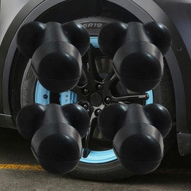 Valve Stem Caps, Prank Tire Valve Caps Glowing in The Dark, Funny Car Tire Air Pressure Covers Suitable for Cars, Auto Rickshaw, Bike, Trucks, Motorcycles (Black 4 Pack)