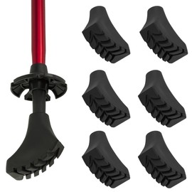 MidGard 3 x pairs of Nordic walking replacement pads, rubber buffers for asphalt and stone, pack of 6