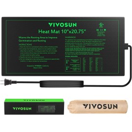 VIVOSUN Durable Waterproof Seedling Heat Mat 10" x 20.75" UL & MET-Certified