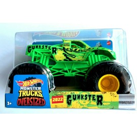 DieCast Hot Wheels Monster Trucks Oversized Gunkster, 1:24 Scale Truck