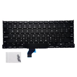 Padarsey Replacement Keyboard Without Backlit and Frame Compatible for MacBook Pro A1502 13" 2013-2015 Retina Series Black US Layout, Compatible with Part Numbers ME864 ME865 ME866(6 Months Warranty)