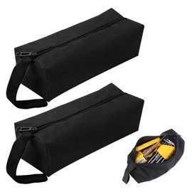 Pack of 2 Tool Bag Small Empty, Portable Tool Bag Small, Waterproof Pouch Tool Bag, Multi-Purpose Cloth Tool Bag, Empty, for Car Bag, Storage, Bicycle Bag, Wallet, with Zip
