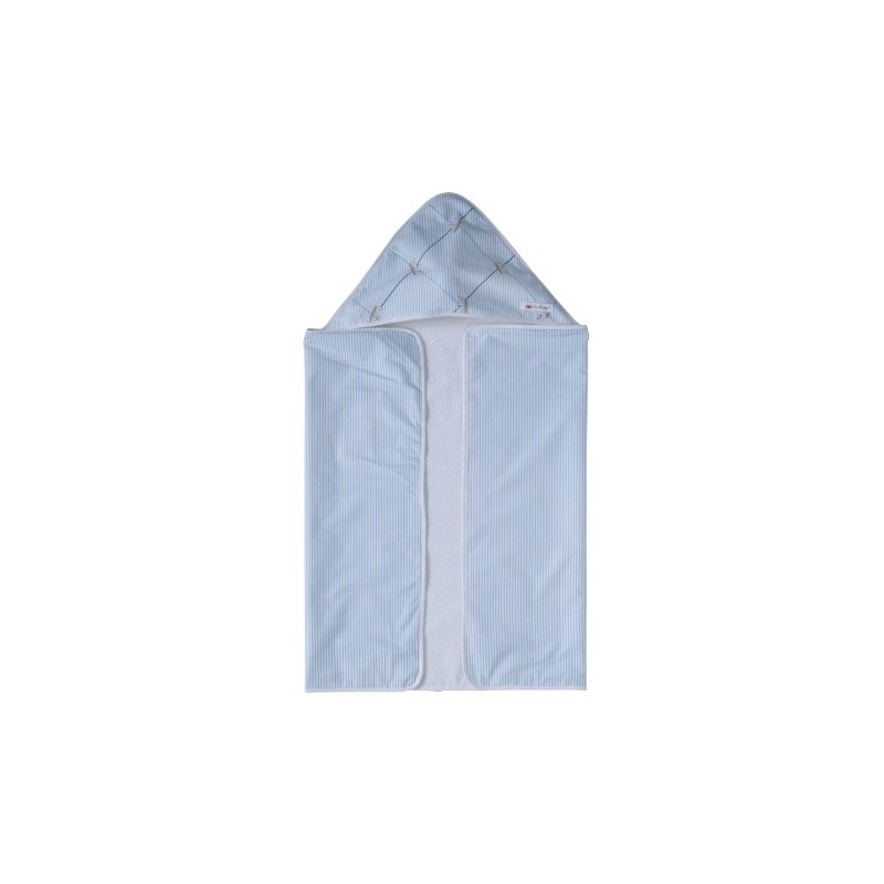 Nicolientje Double Layered Hooded Bath Towel (Blue, 65 X 95cm)