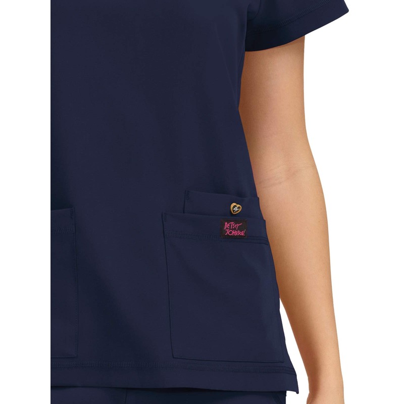 KOI Betsey Johnson B101 Freesia Top (Navy, Medium)