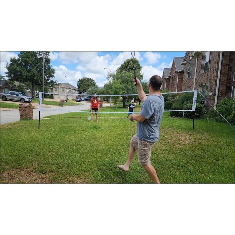 PATIASSY Badminton Set for Backyard Professional Badminton Net with 4
