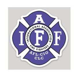 4 Inch Non-Reflective IAFF Purple White Letters Firefighter Maltese Sticker