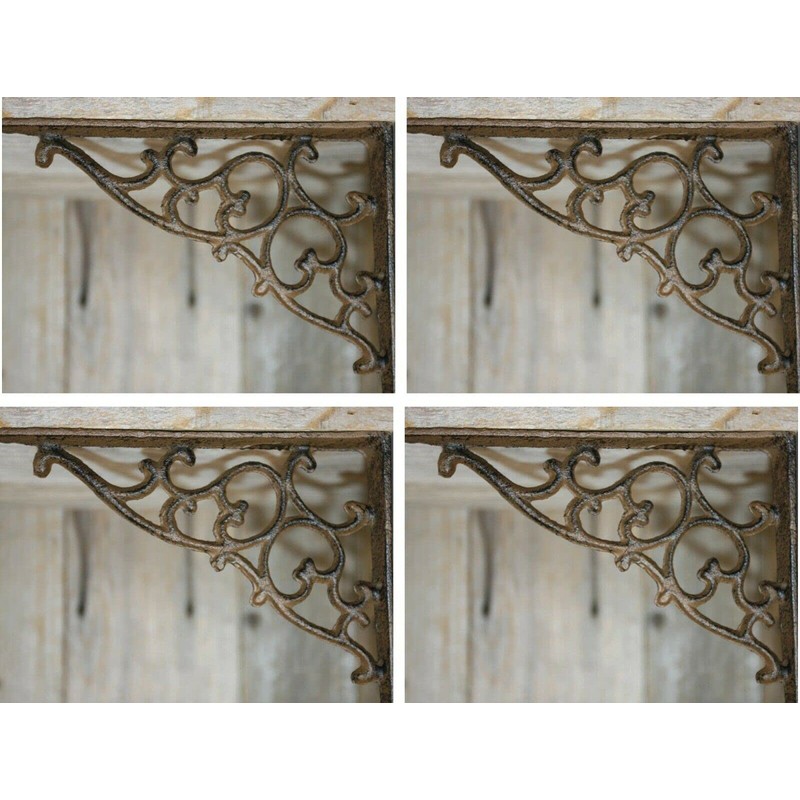 Southern Metal Victorian Country Cottage Open Shelving Shelf Brackets, Cast