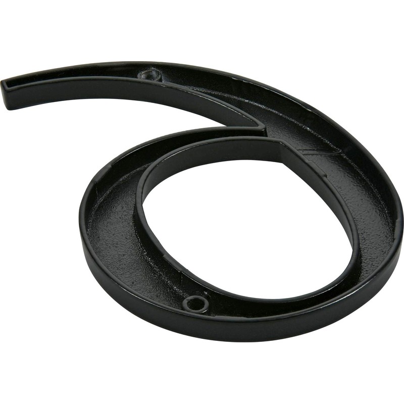 Distinctions 843146 Black Flush-Mount 4-Inch House Number 6