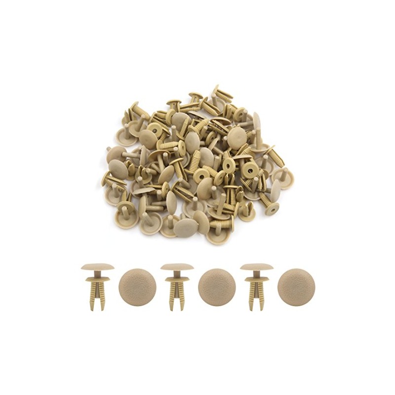 uxcell 50PCS 8mm Beige Truck Car Auto Bumper Fender Plastic