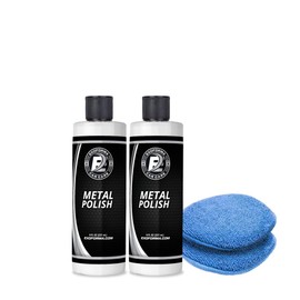 ExoForma Metal Polish Cleaner Cream - Car Chrome Cleaner & Polish | Metal Polishing Compound That Restores Chrome, Revive The Shine, 16 Oz