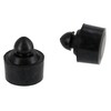 Set of 2 rubber buffers (mushroom rubber) black for bench