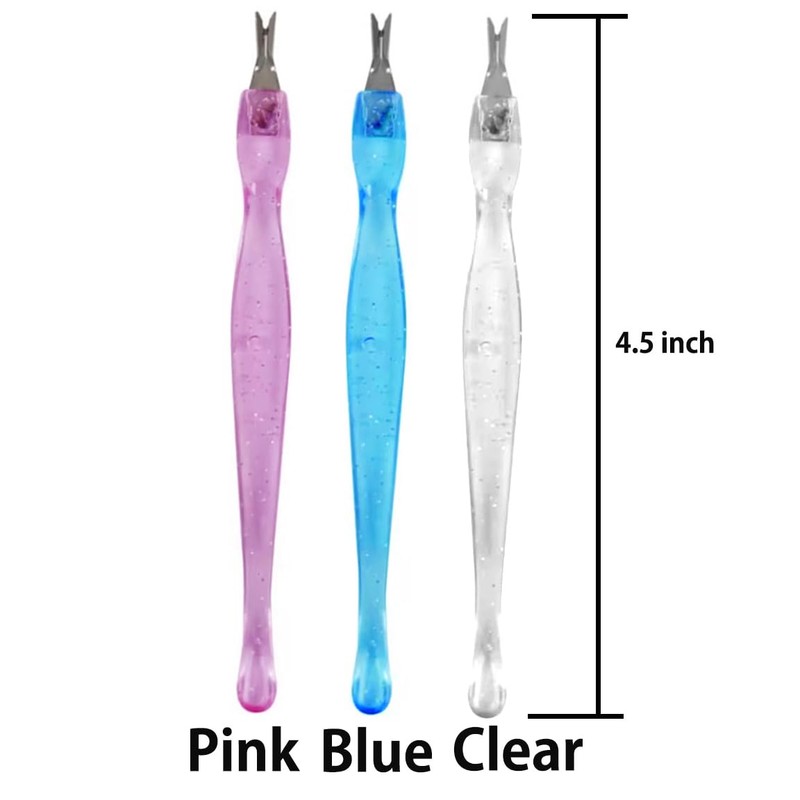 LUXXII (3 Pack) Color Practical Nail Art Tools Pedicure Cuticle