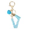 [PATIKIL] Alphabet Initial Letter Keychain Resin Cute Keychain with Tassel
