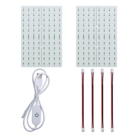 Imdinnogo 3D Printer Accessories Lithophane LED Backlight Board(4Pcs): PCB Light Replacement Kit with Connection Cable for Transparent Illumination Panel Photo Model DIY Printing Project