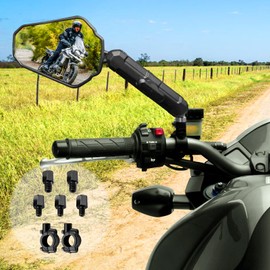 Mofun Motorcycle Mirrors Fit 8mm 10mm 7/8" Handlebar Compatible with Street Dirt Bike 390 1290 KLR 650 ADV ATV Snowmobile Scooter