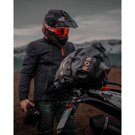 IRON JIA'S Motorcycle Jacket with CE Armor, Protective Gear for Motorbike Riding with Removable Liner All Season Black S