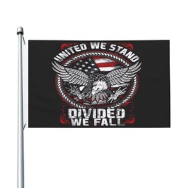 KOSUES America American Flag Eagle United We Stand Flag 3x5 Ft Double-Sided Wall Hanging Banner Vertical Garden Flags Party Yard Outside Flag With Metal Grommets Indoor Outdoor Decorative Sign