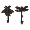 Ebros Gift Cast Iron Rustic Bee Ladybug Butterfly and Dragonfly