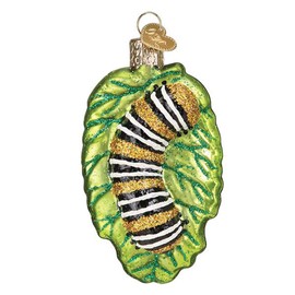 Adornos de Navidad del Viejo Mundo para árbol de Navidad de oruga mullida