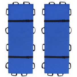 BOTUWASE Portable Transport Stretcher with 12 Rubber Handles & Carrying Bag C Dog Stretcher & Gurney, Patient Animal Mover for Emergency Casualty Evacuation, 400lbs Capacity2Pack Blue