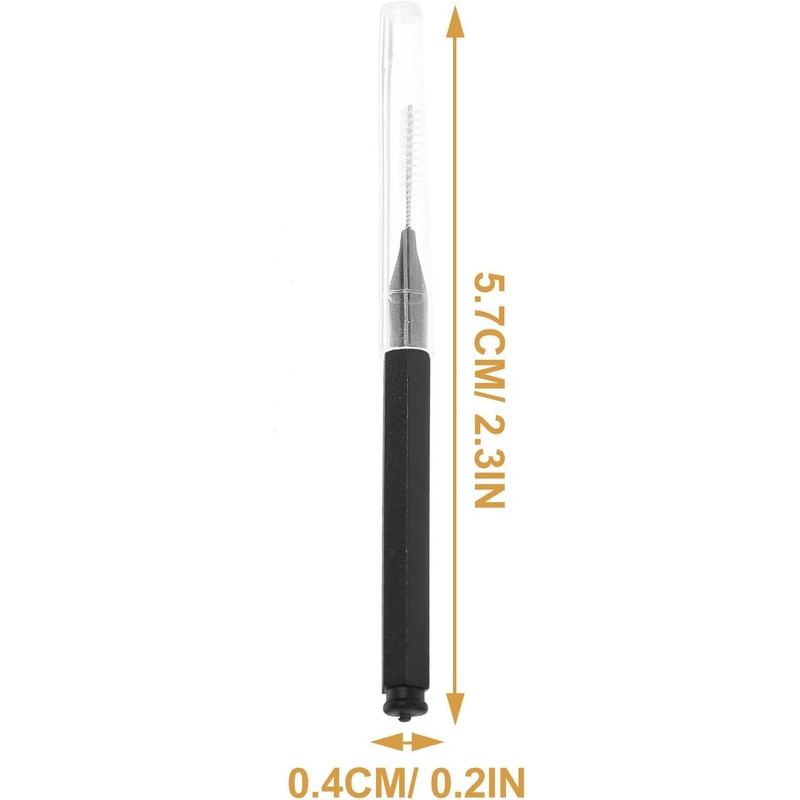100 Piezas Microcepillo para Cejas Negro, Pp Pa612 y Acero