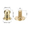 uxcell 5mm Ball Head Stud Rivets Screw Back, 15Pack Round