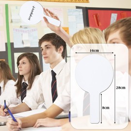 Seajan 200 Pcs Back to School Supplies Dry Erase Answer Paddles Bulk Small Whiteboards Double Sided Paddles Handheld Lapboard Set Erase Paddle Boards for Students Teachers School Supplies(Round)