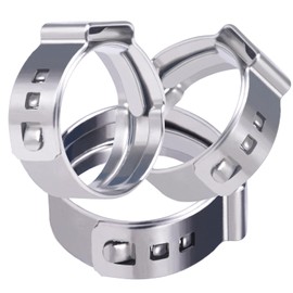 JWGJW 50Pcs 3/4" Pex Cinch Clamp Ring,304 Stainless Steel Cinch Crimp Ring,Crimp Hose Clamp,Pex Cinch Clamp Ring for Pex Tubing Pipe Fitting Connections