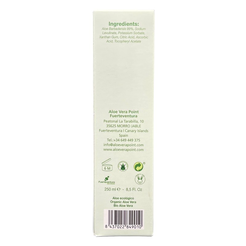 Aloe Vera Point Organic Aloe Vera Gel 99% 250 ml