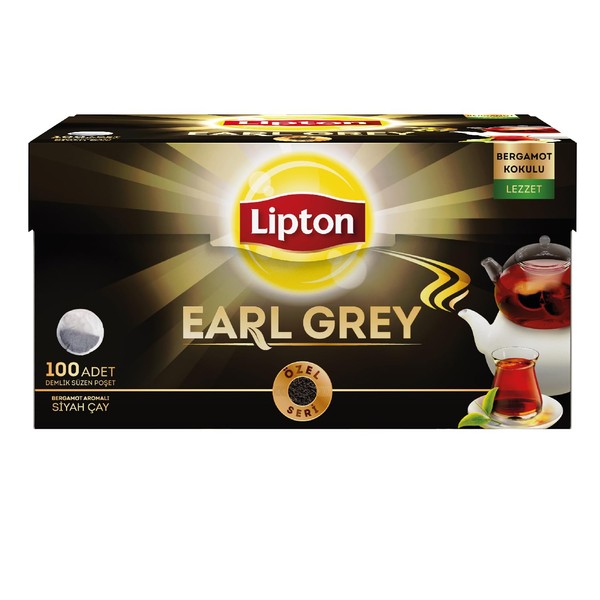 Lipton Earl Grey Demlik Süzen Poşet Bergamot Aramolı Siyah Çay
